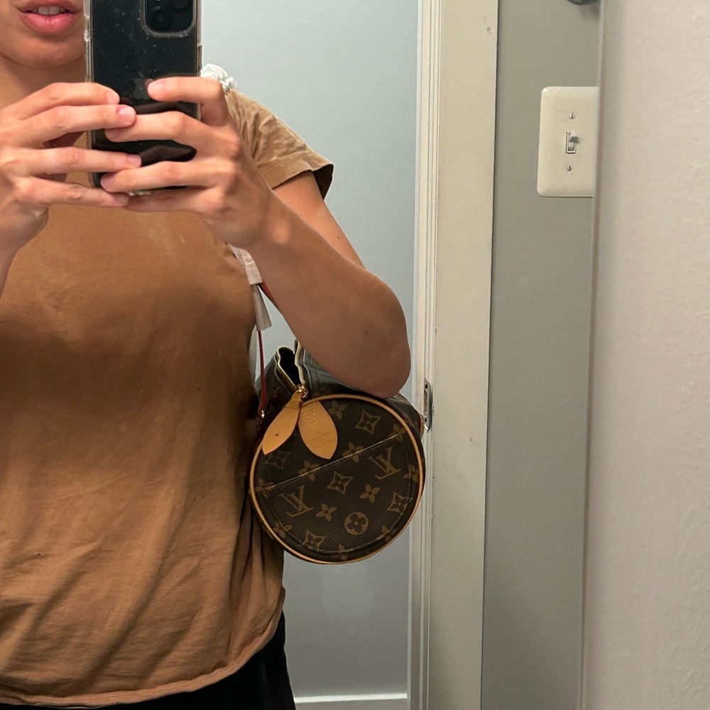 Brown Monogram Cylinder Bag (Papillon 30) - Picture 5 of 6